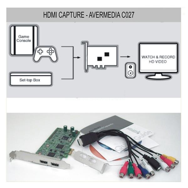 Card ghi h&#236;nh HDMI, AV, Svideo AverMedia C027 chuẩn PCI-E HK